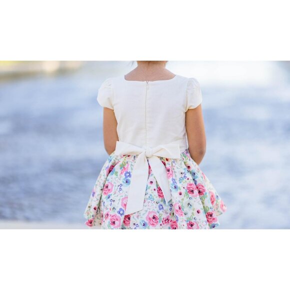 Sz 8 and 10 Girl August Boho Floral Rainbow dress and shorts NWT - Picture 5 of 13